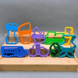 Vintage Lot Wilton Cookie Cutters 3-4" School Bus Bike Locomotive Kangaroo Foot